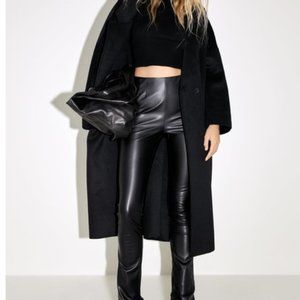 ZARA Extra Long Faux Leather Leggings